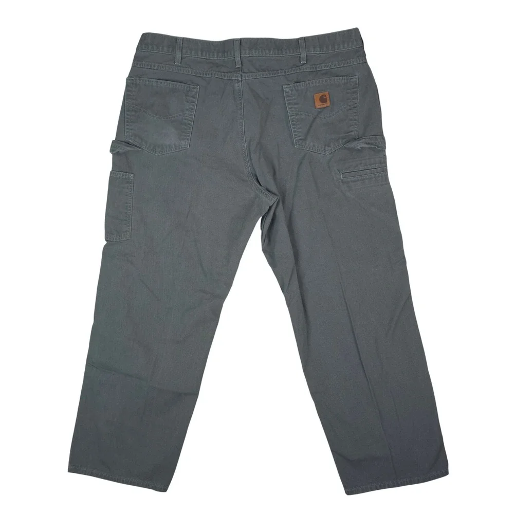 Carhartt Carpenter Pants‎ Mens 42x30 Gray Loose Fit Canvas B159 DMS Workwear